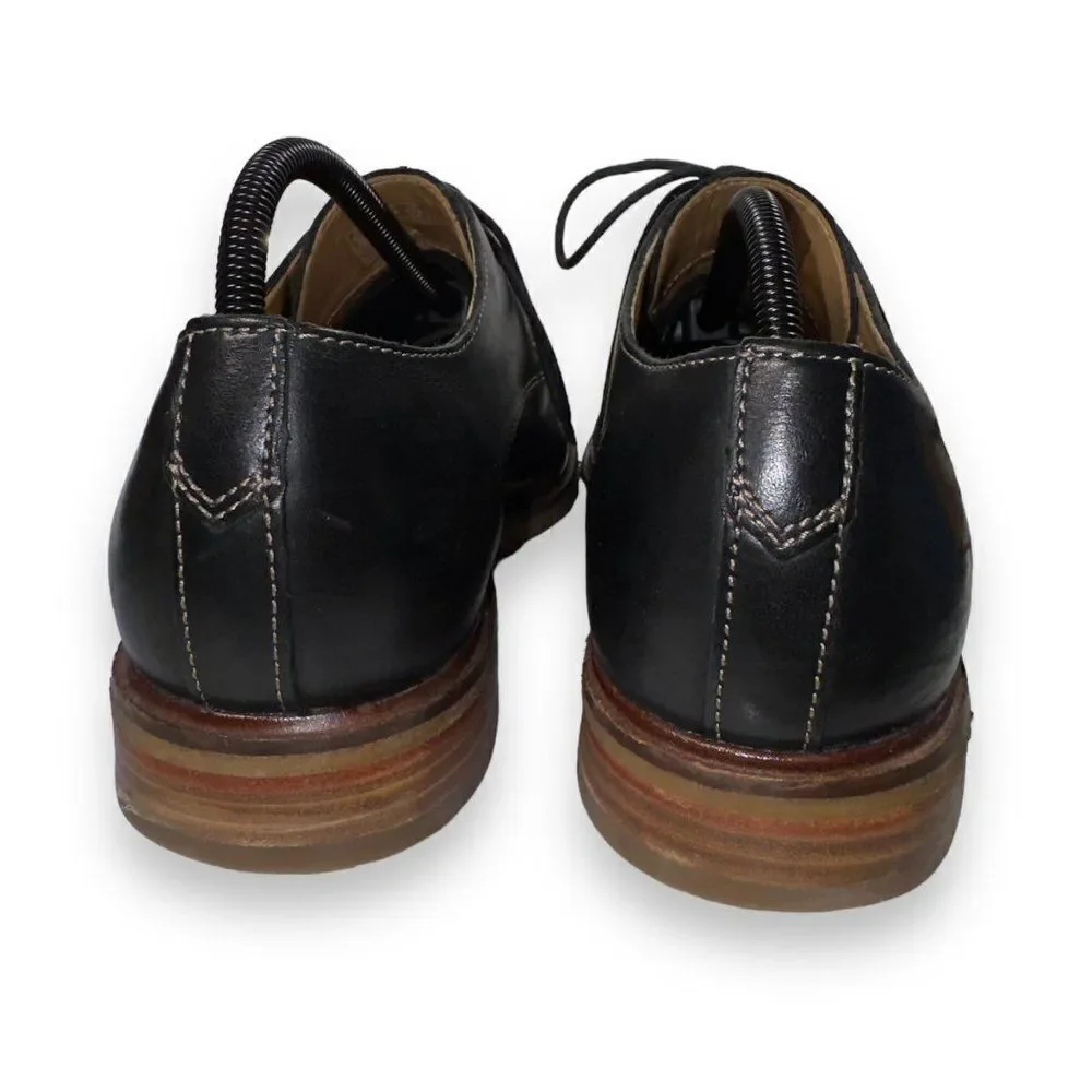 Clarks Clarkdale Apron Oxford Shoes Black Leather 26144457 Men's 10.5 M‎